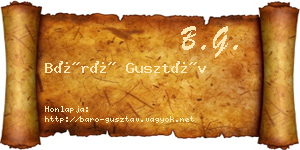 Báró Gusztáv névjegykártya