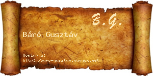 Báró Gusztáv névjegykártya
