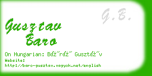 gusztav baro business card